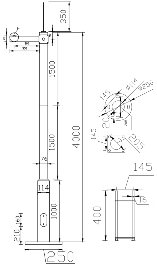 security cctv camera Combination Pole